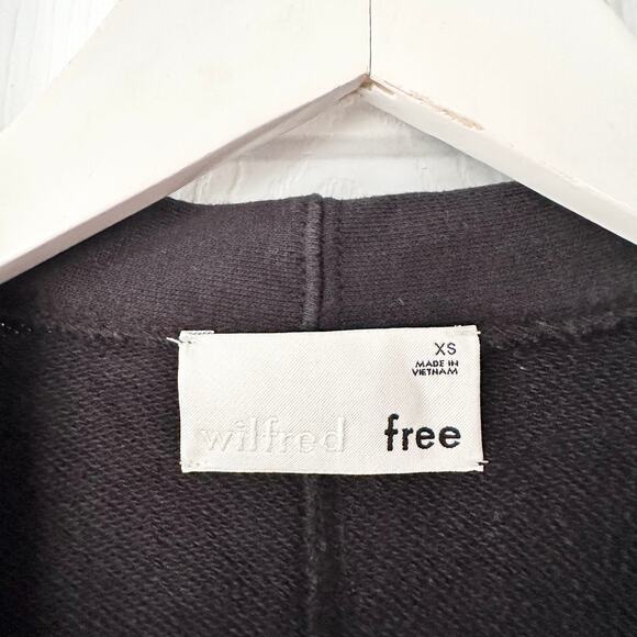 Wilfred Free Aritzia Black Zlata Open Relaxed Cardigan Sweater Blazer Kimono XS - Picture 7 of 10